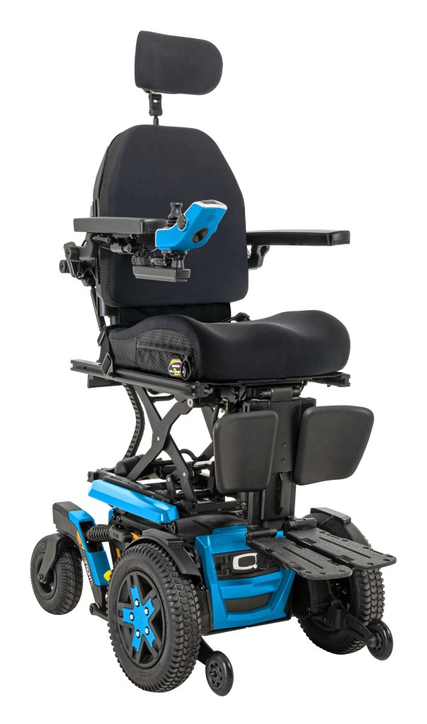 A Quantum power wheelchair with front-wheel drive (the 4Front 2)