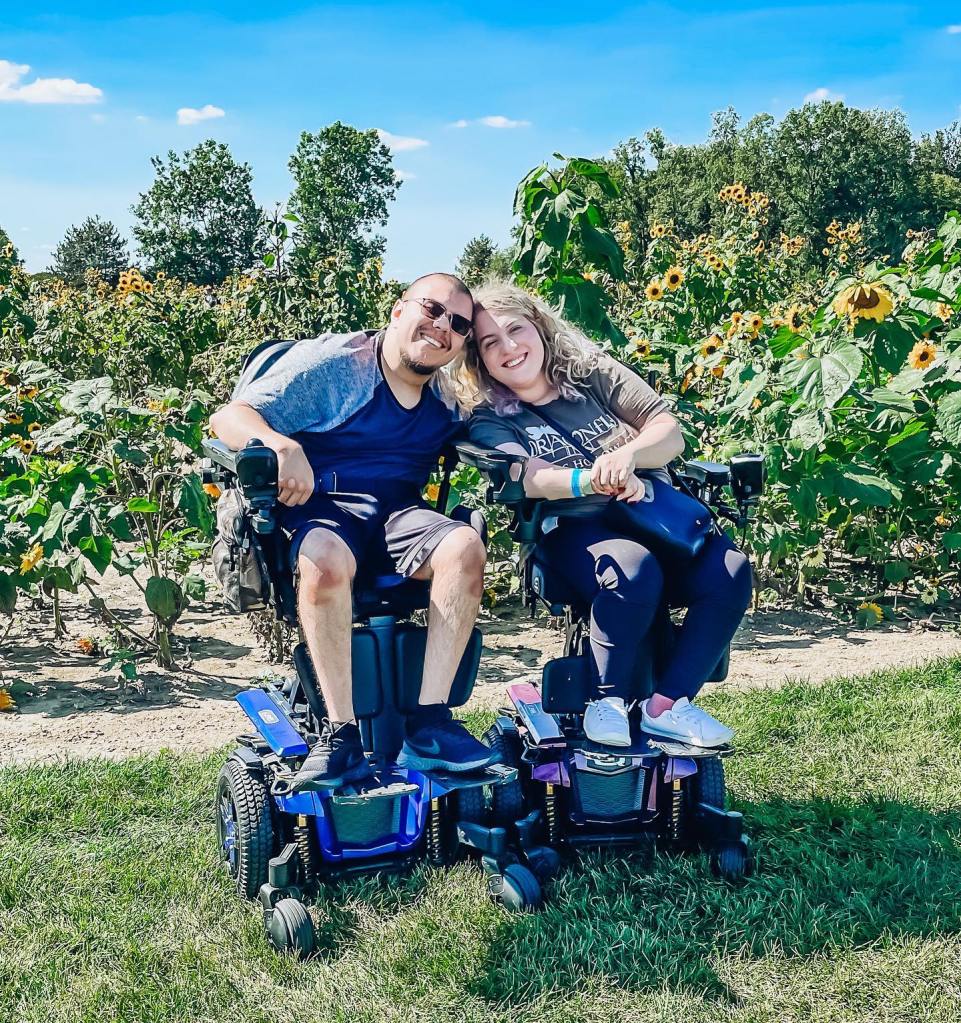 Izzie and David are Quantum power chair users