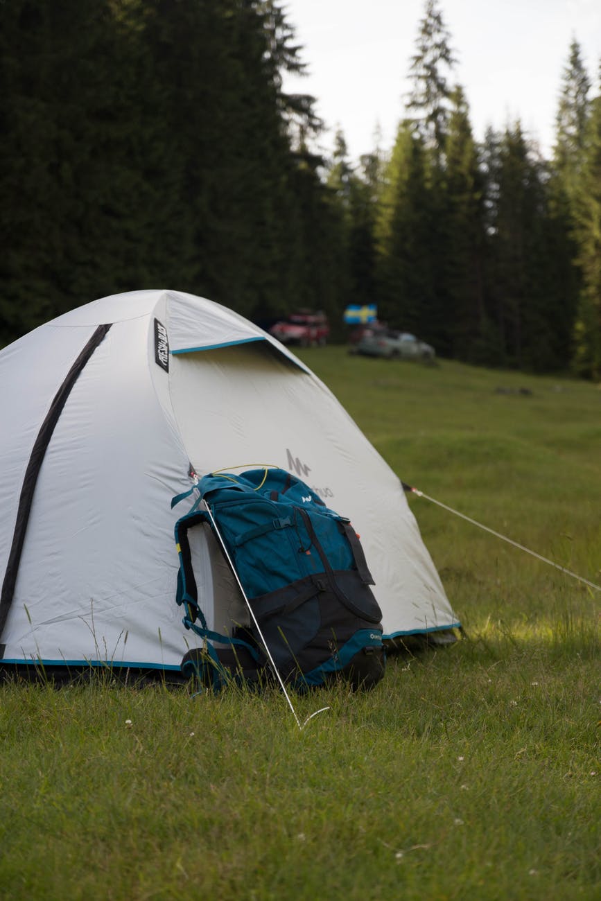 white camping tent