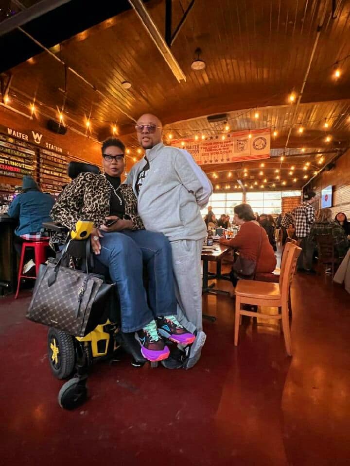 Merlisha is out for date night in her Quantum wheelchair